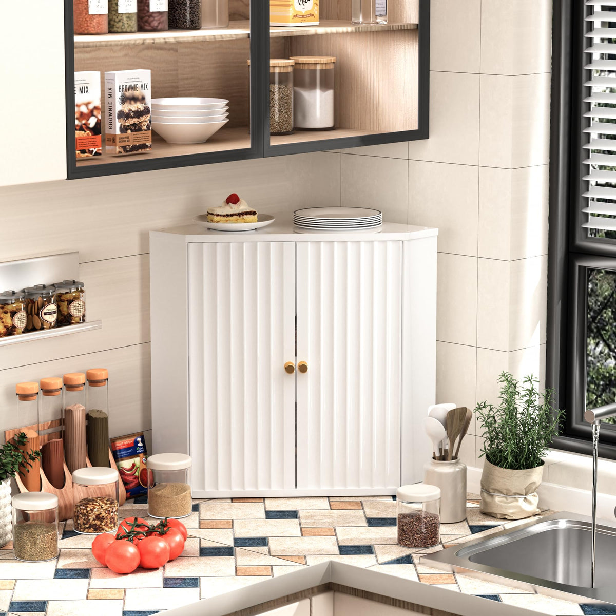 Large White Bamboo Bread Box T55920