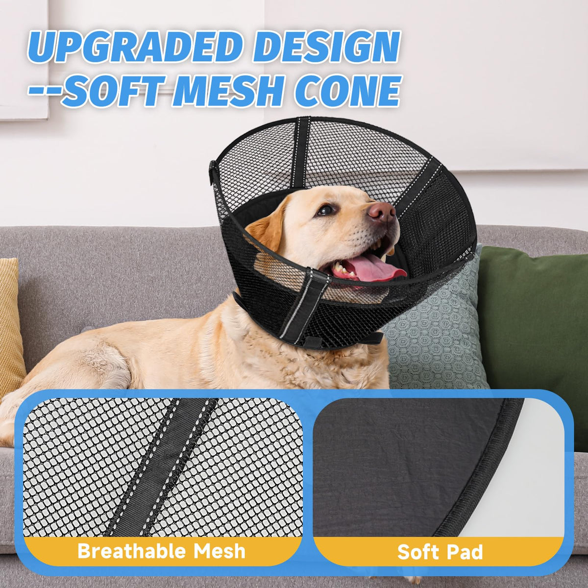 Mesh Dog Cone Collar Soft Y303