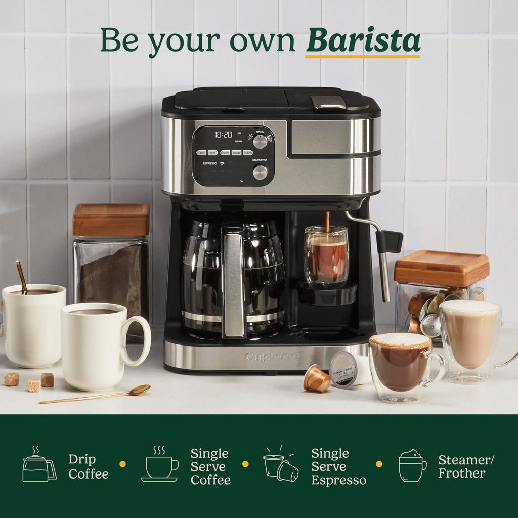 4-in-1 Coffee Maker with Three Brewing Sizes, Black F12091