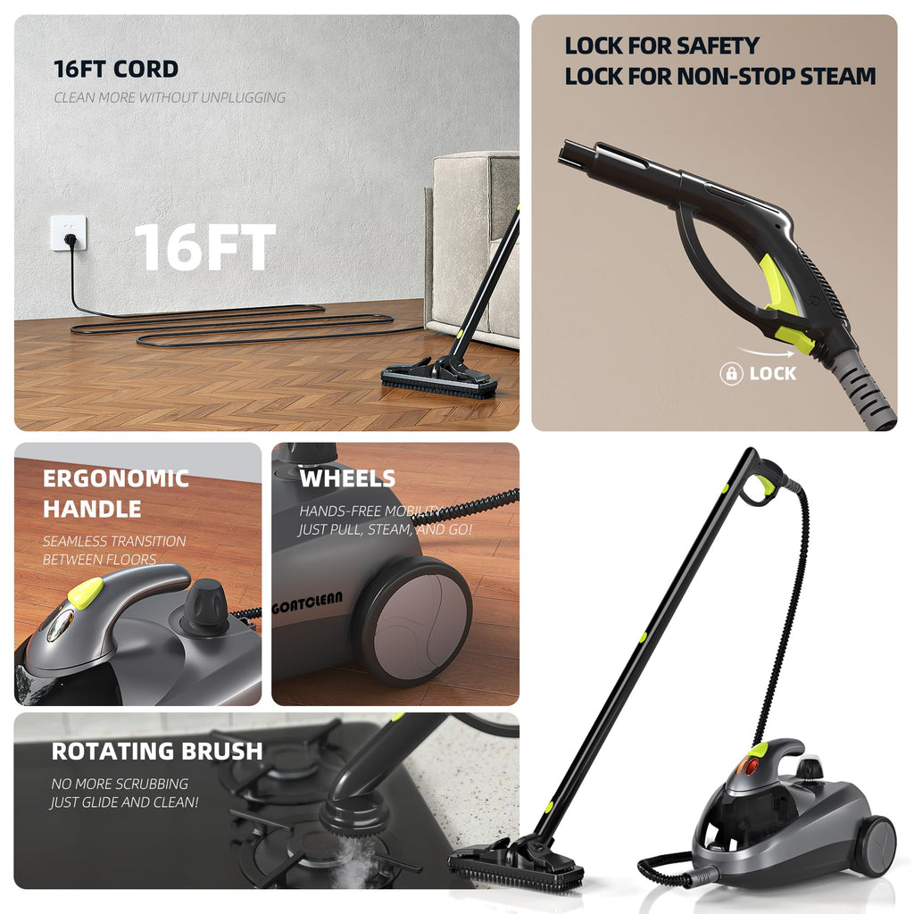 1500W High Pressure Steam Cleaner with 22 Accessories D567