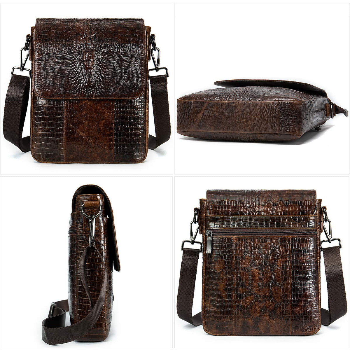 Leather Messenger Bag Shoulder Crossbody Bag C425