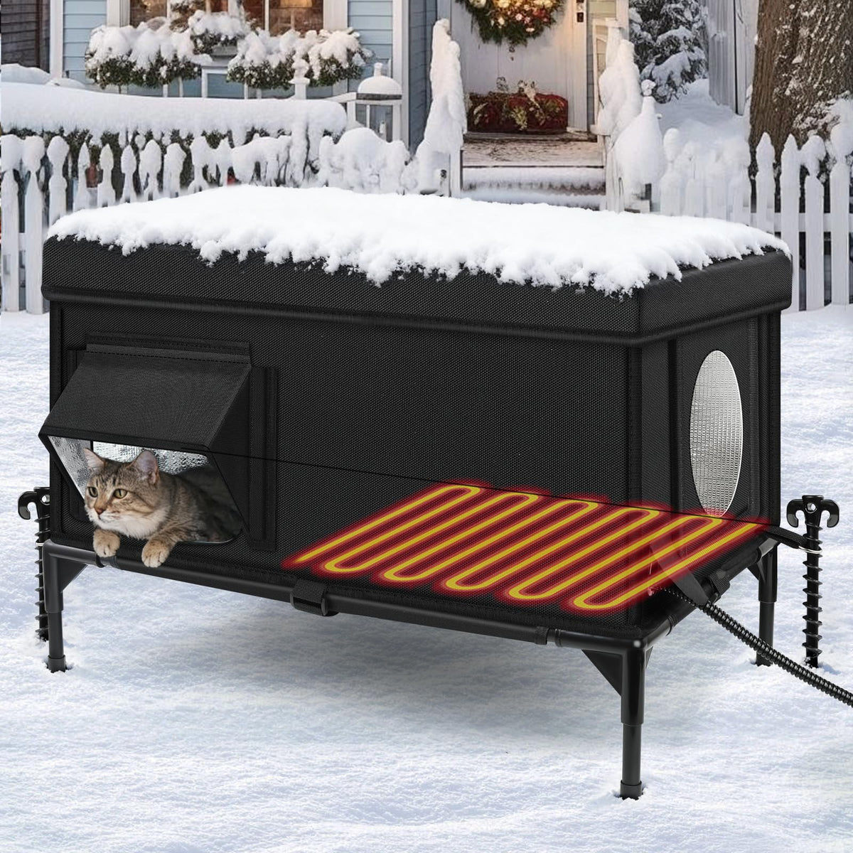 Insulated Heated Cat House U145