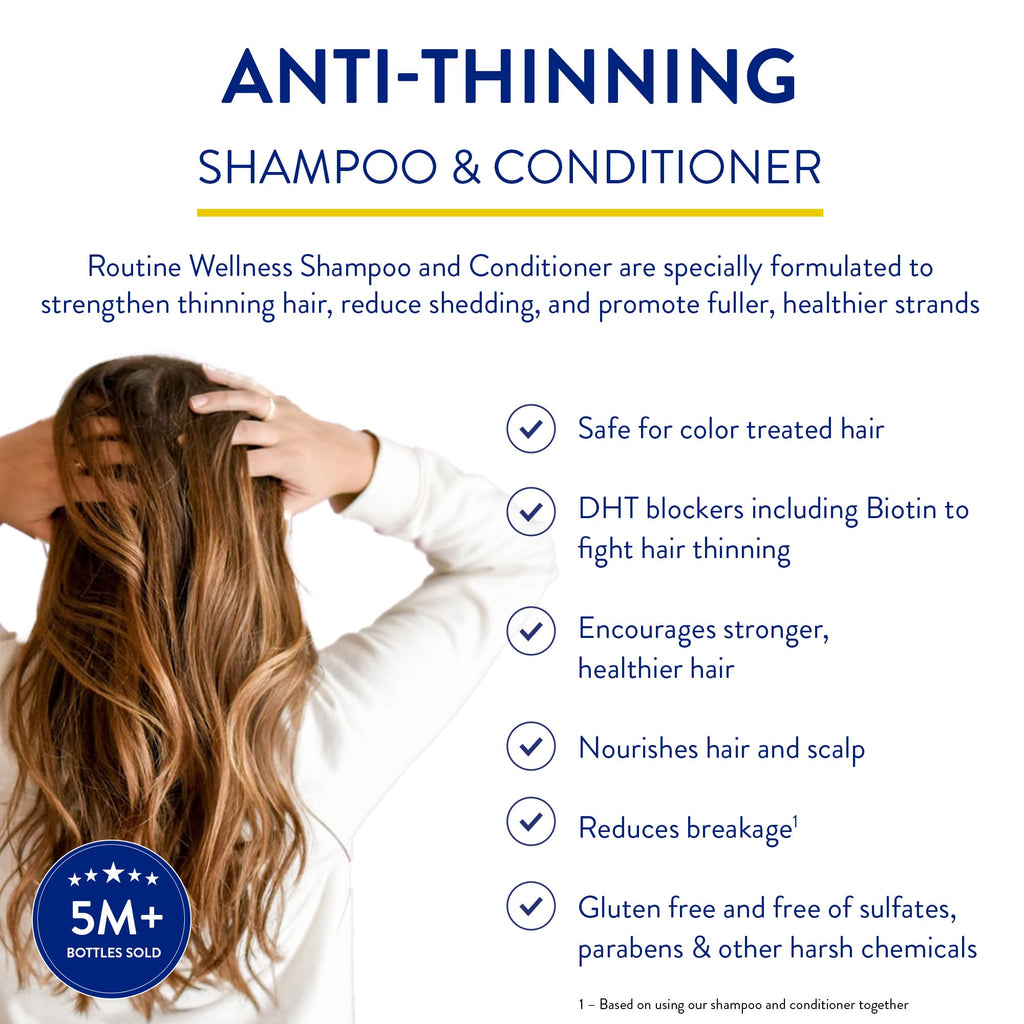 Biotin Color Safe Sulfate-Free Shampoo and Conditioner Set and Hair Serum V395
