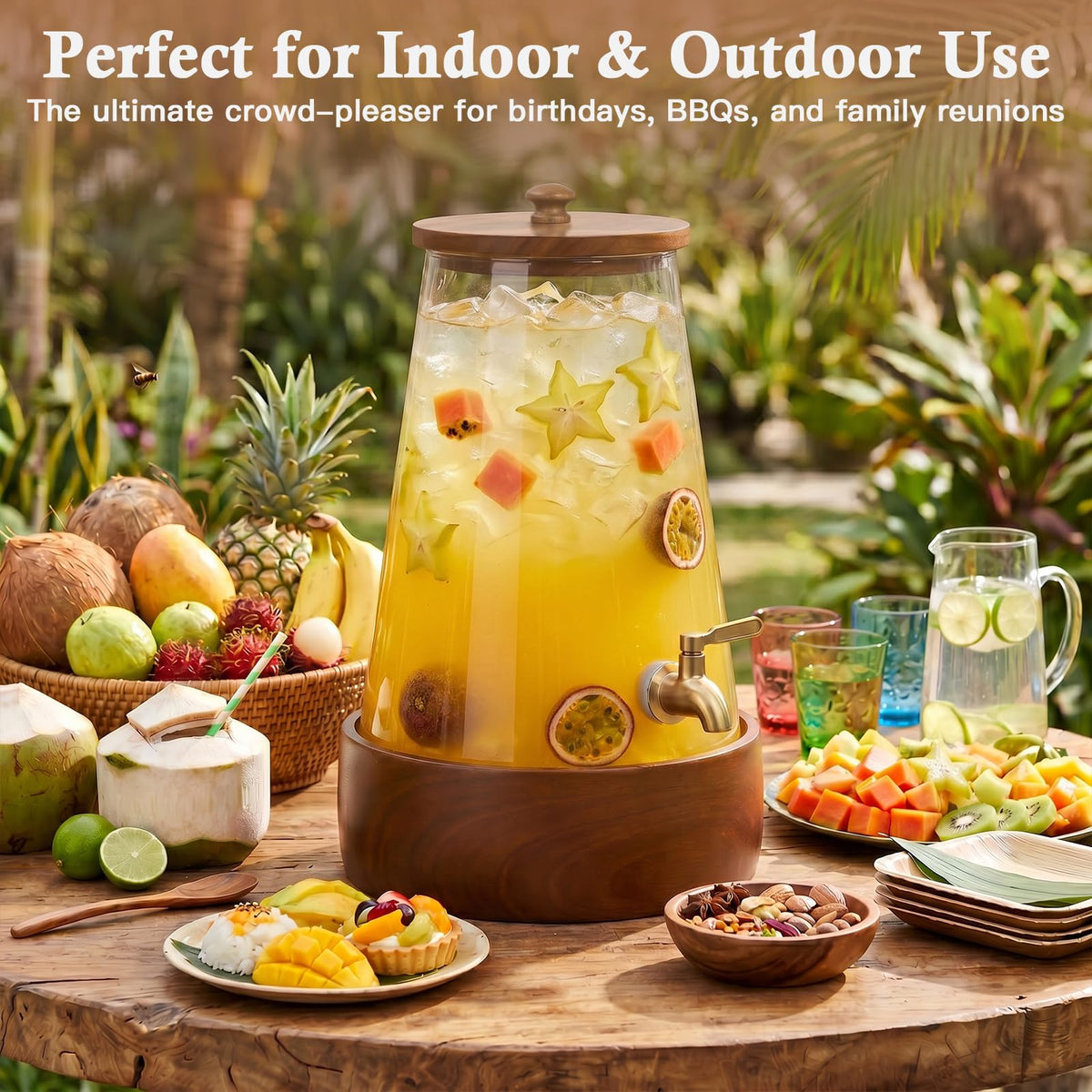 1.7 Gallon Glass Beverage Dispenser with Spigot S818789