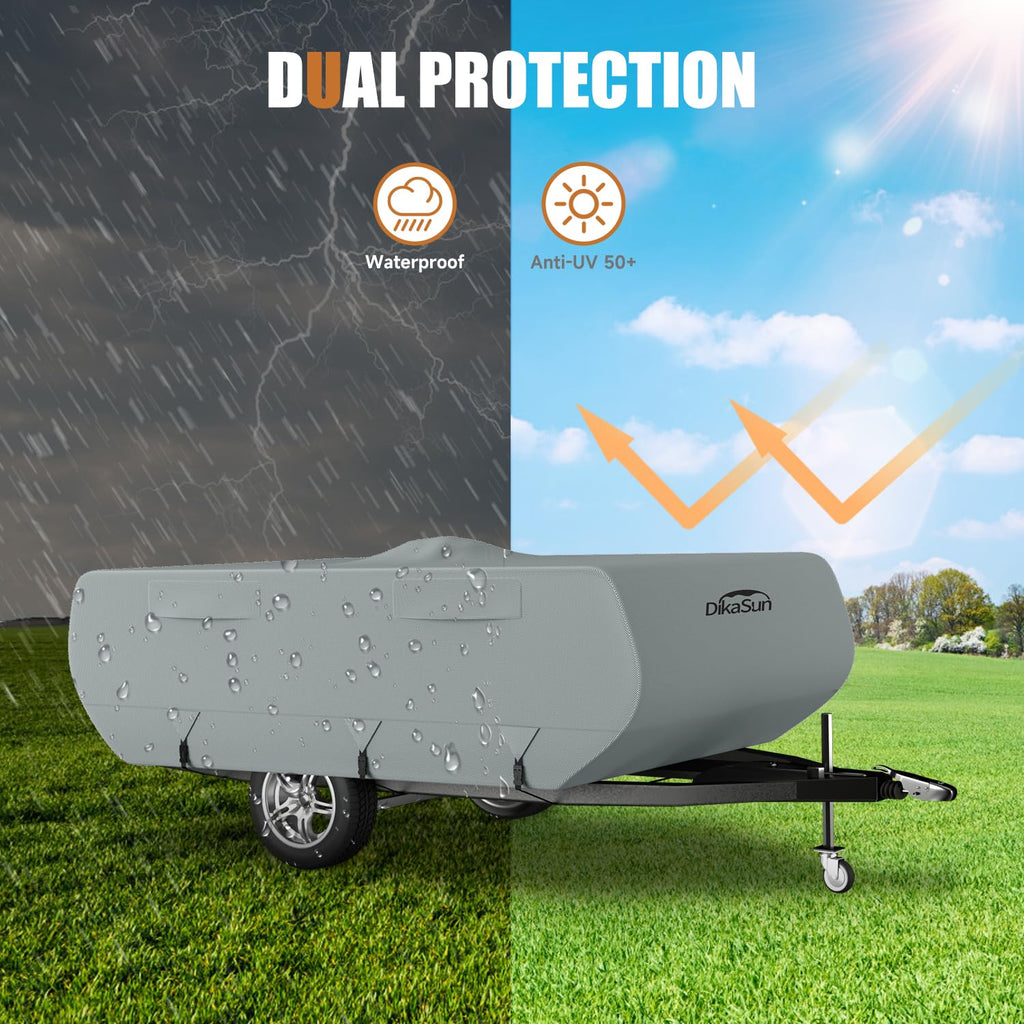 14' ~ 16' 7 Layers Waterproof Pop-up Camper Cover Q4370