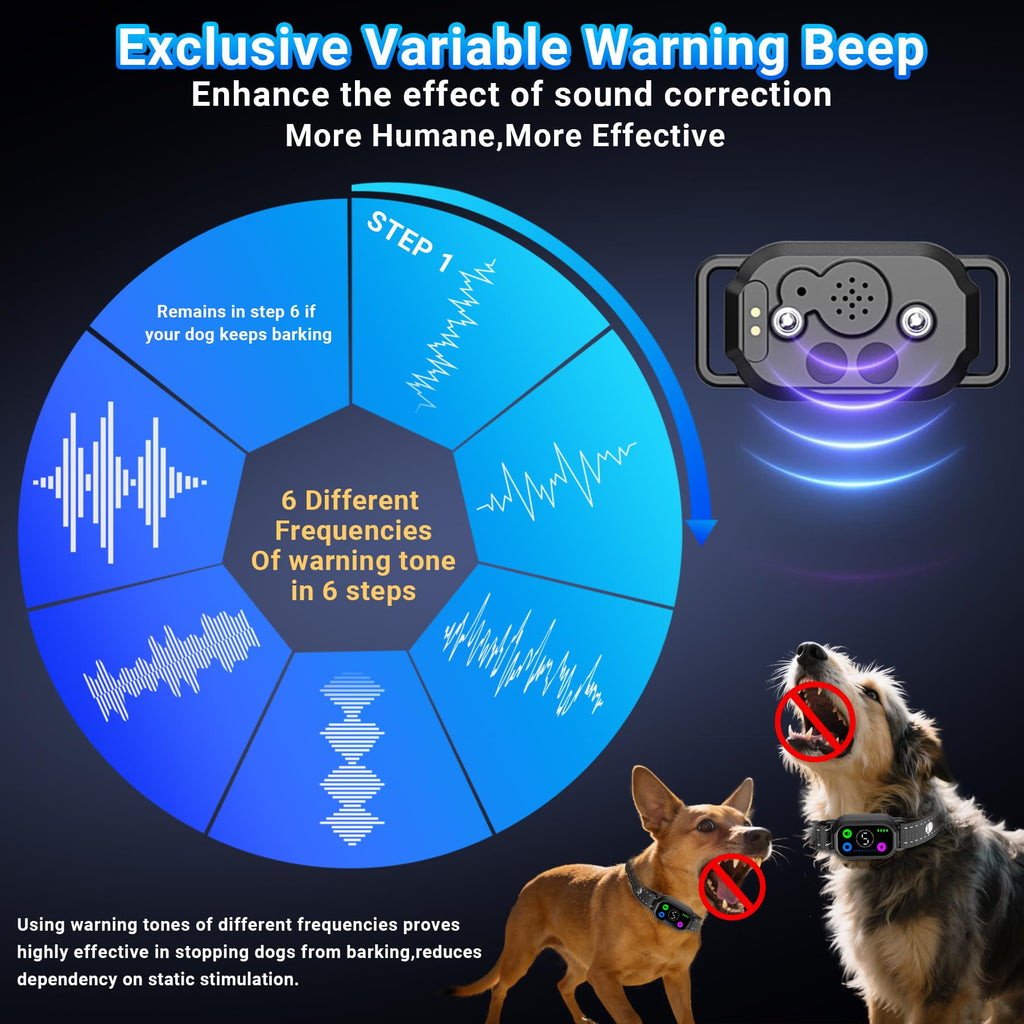 Dog Bark Collar with Remote Control, 2-in-1 Automatic & Manual Training Collar G264495