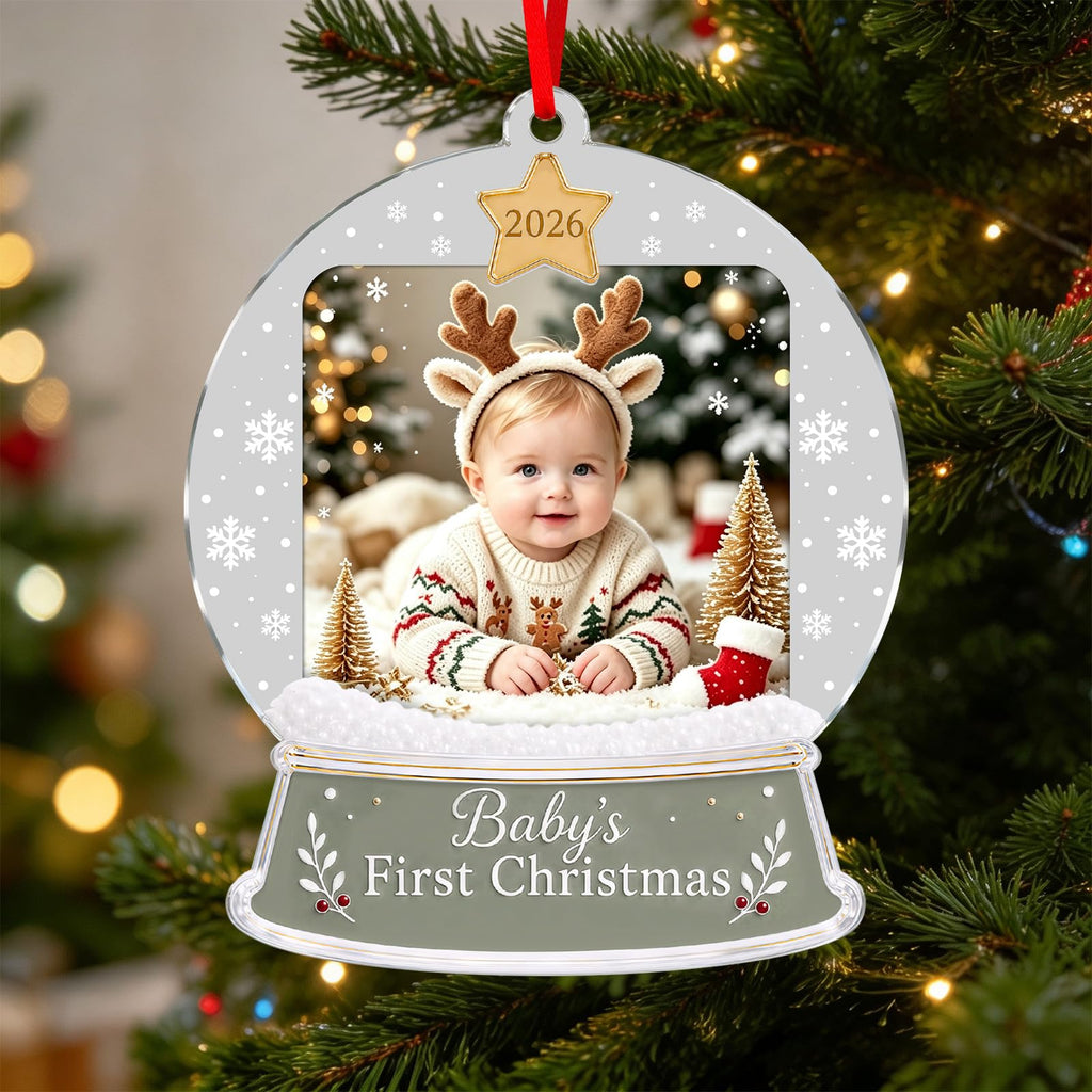 Baby's First Christmas Ornament 2026 Acrylic Photo Frame Ornament O8089