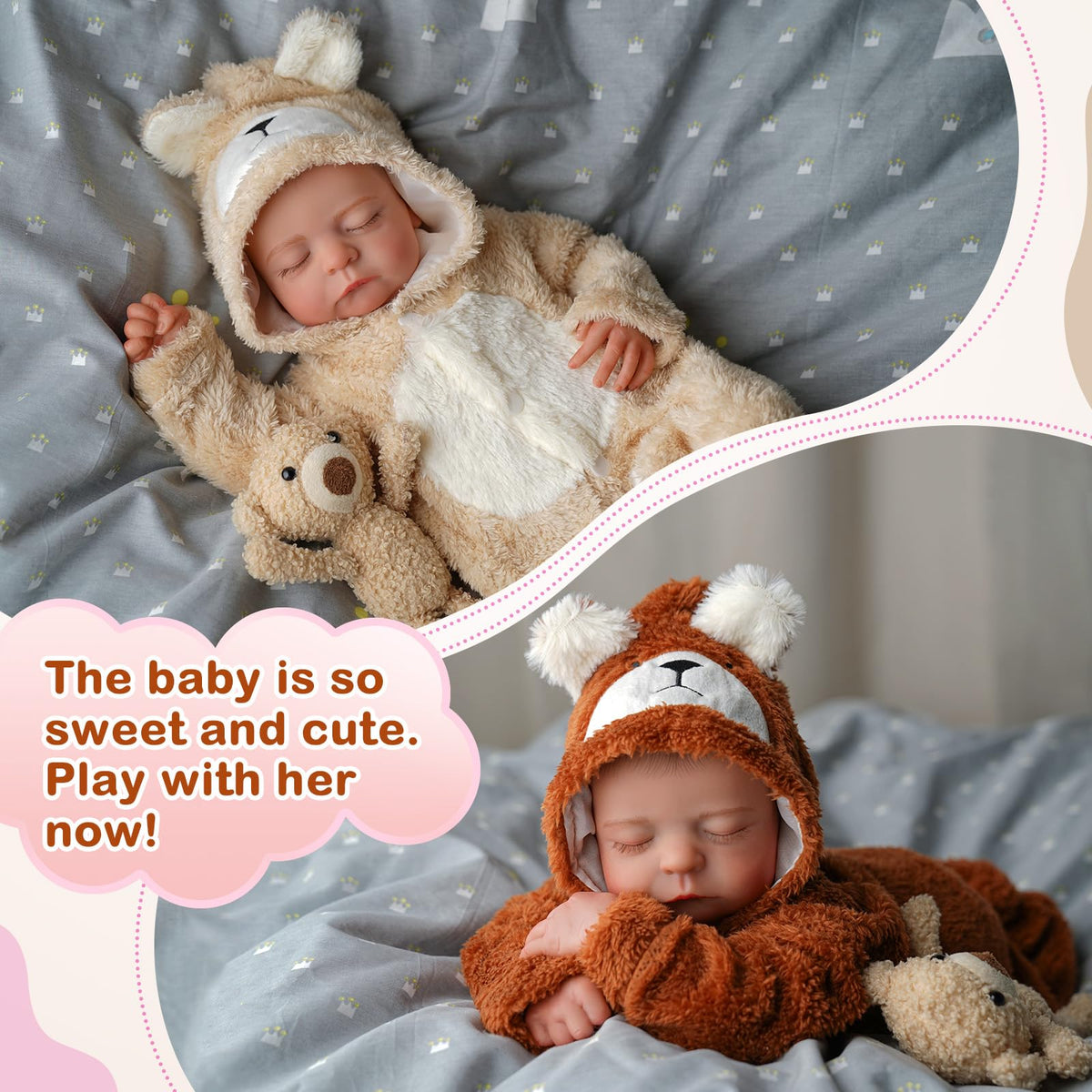 20 inch Soft Body Poseable Baby Doll B29906