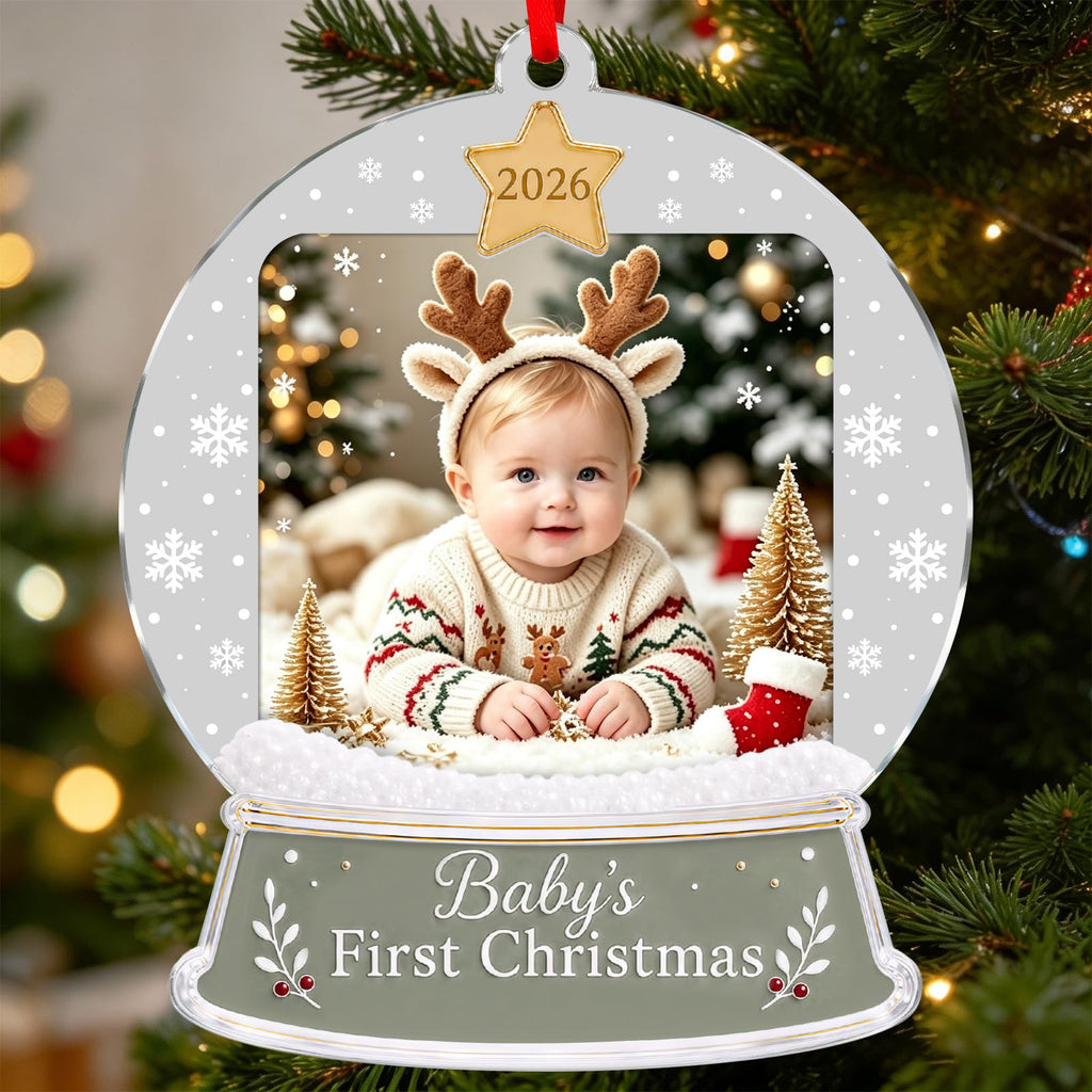 Baby's First Christmas Ornament 2026 Acrylic Photo Frame Ornament O8089