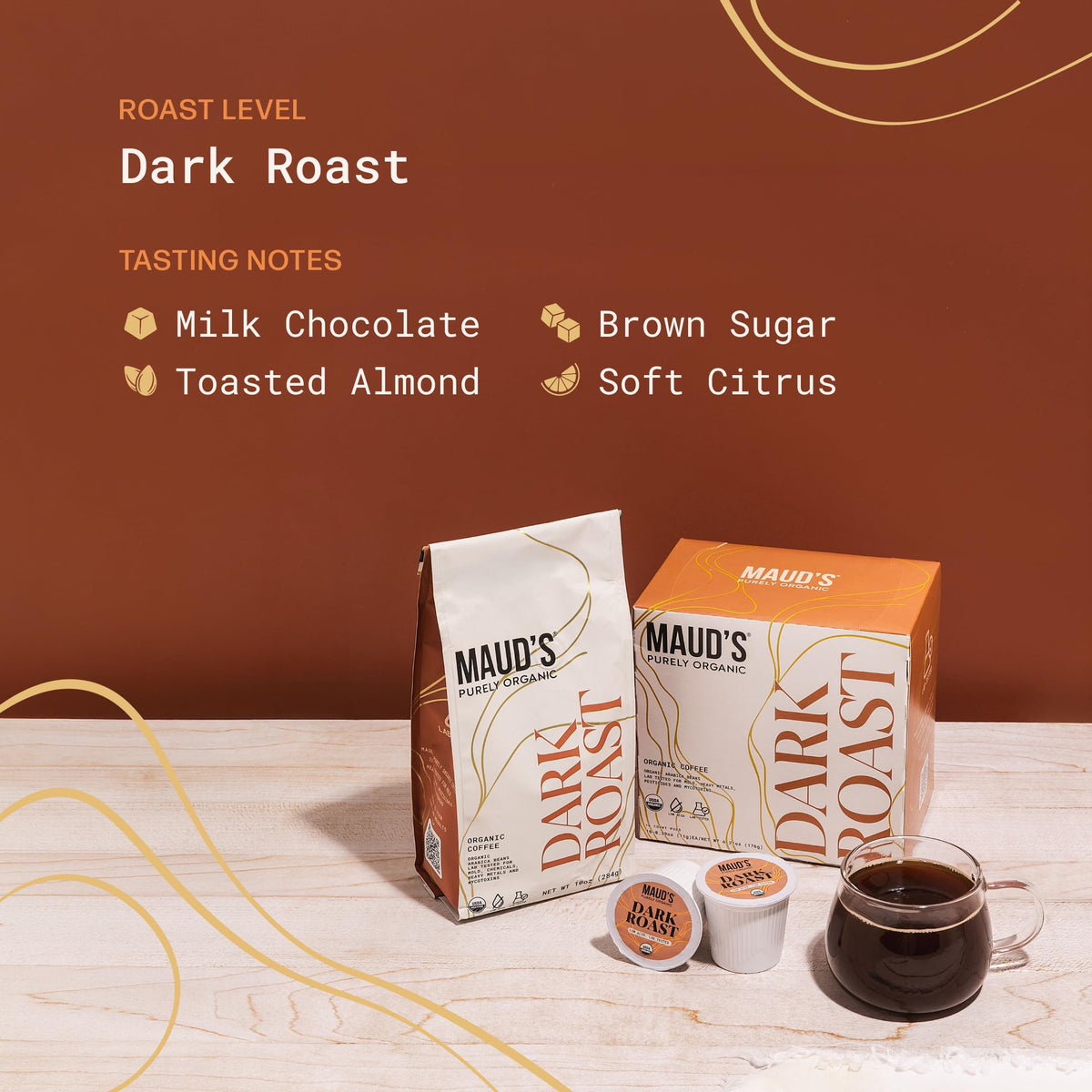 Organic Low Acid Dark Roast Coffee Pods 16ct Y6213