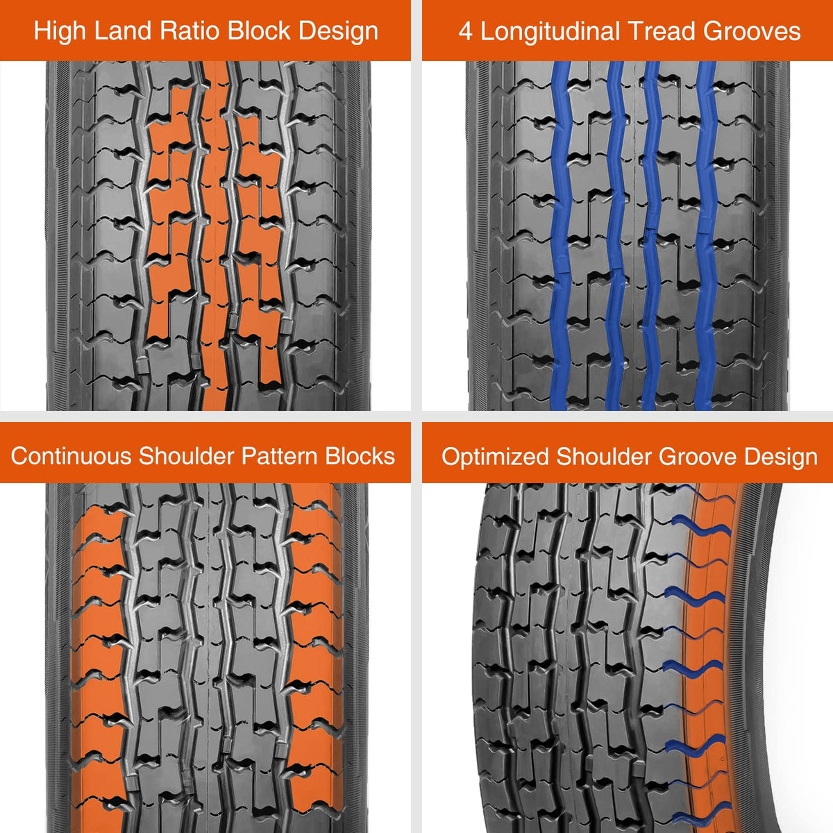 ST205/75R15 8PR Load Range D Radial Trailer Tires Set of 2 S69212