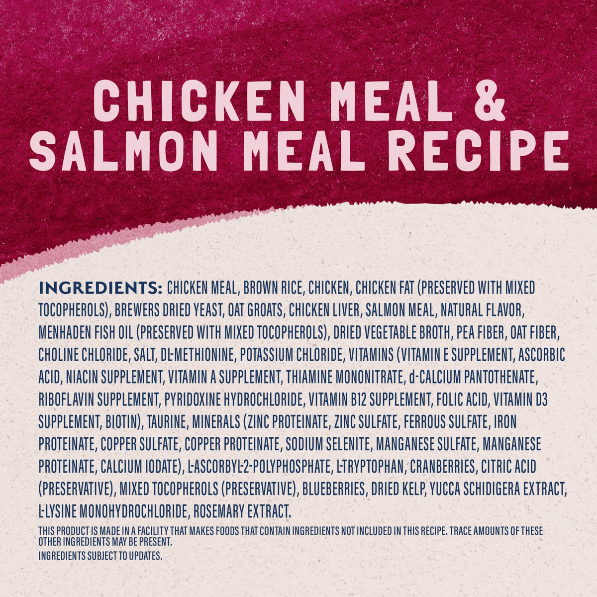 Dry Cat Food Chicken Meal & Salmon Meal 15 lb K5279