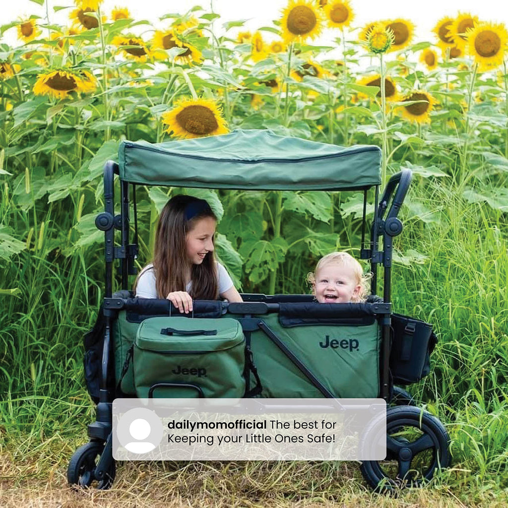 Black/Green Stroller Wagon with Cooler Bag P930343